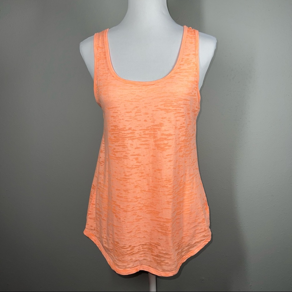 Old Navy Orange Burnout Tank Top